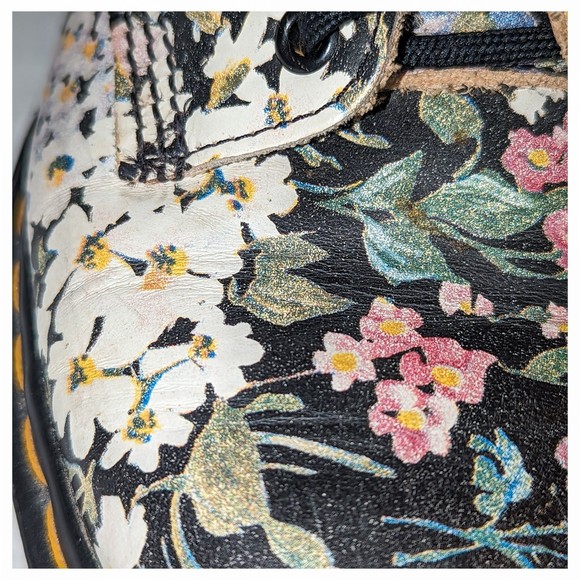Dr. Martens Floral Combat Boots - Black and Multicolor - Picture 10 of 15